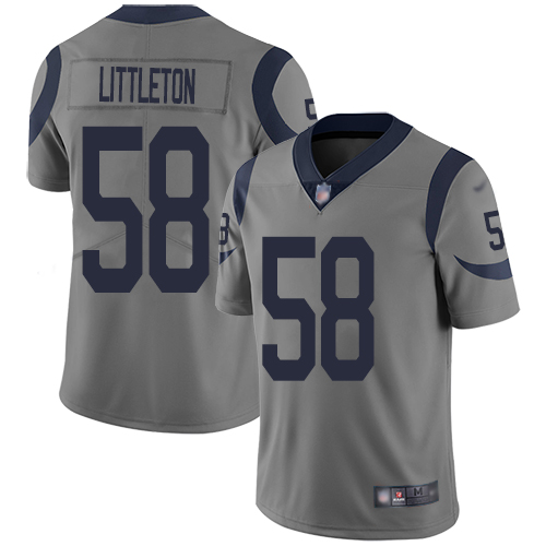 Los Angeles Rams Limited Gray Men Cory Littleton Jersey NFL Football #58 Inverted Legend->los angeles rams->NFL Jersey